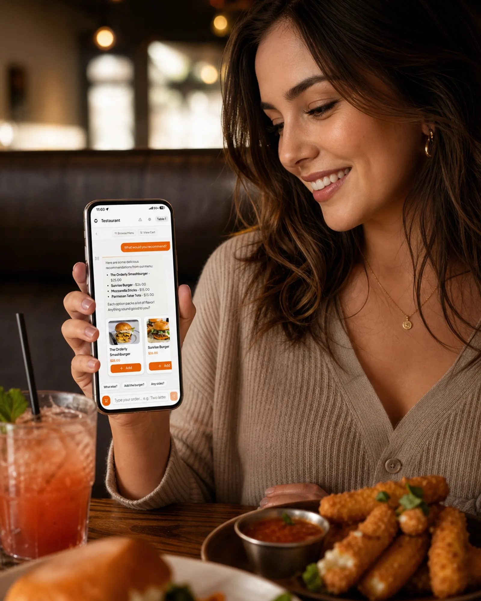 Customer viewing Orderly recommendations
