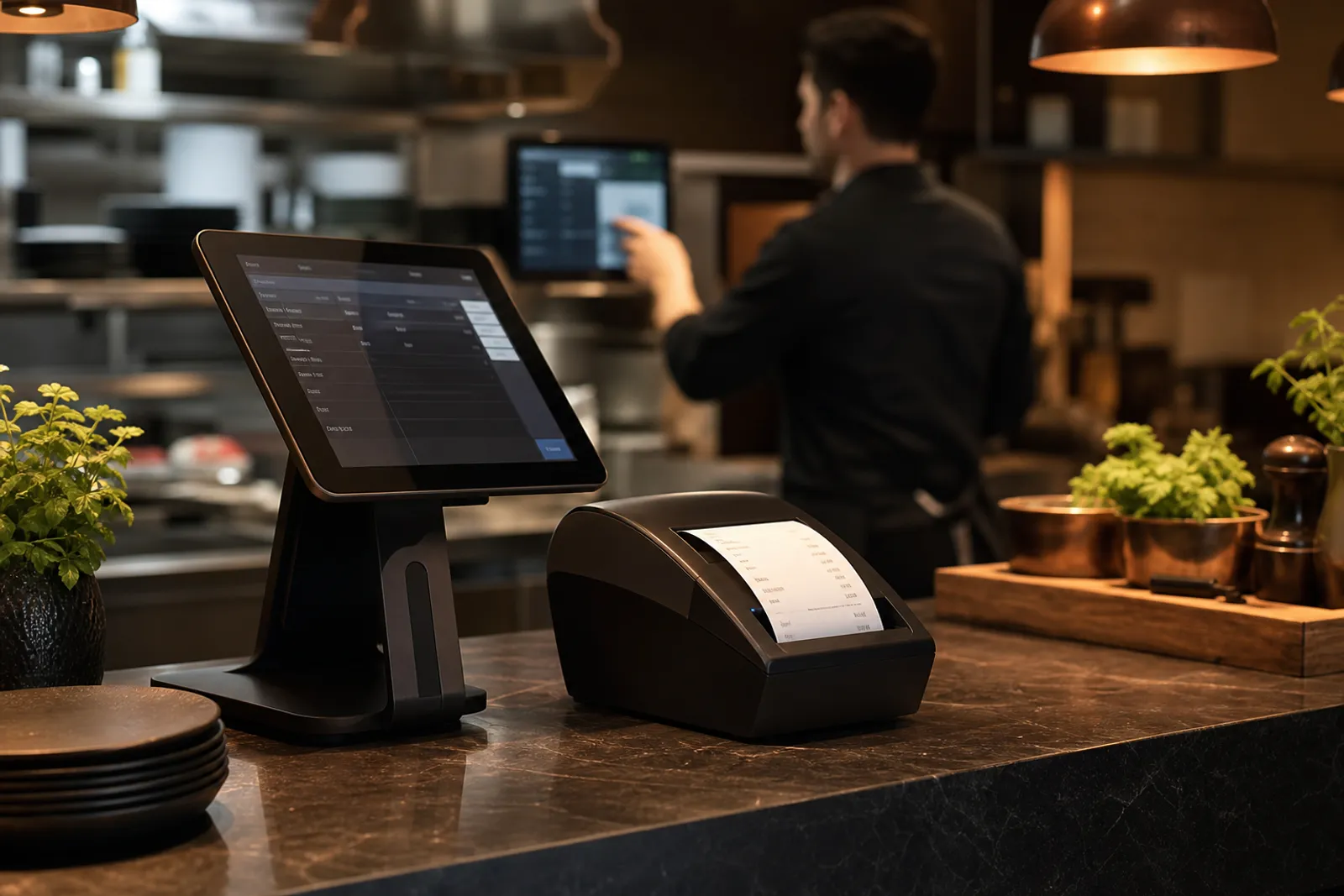 POS terminal and kitchen workflow